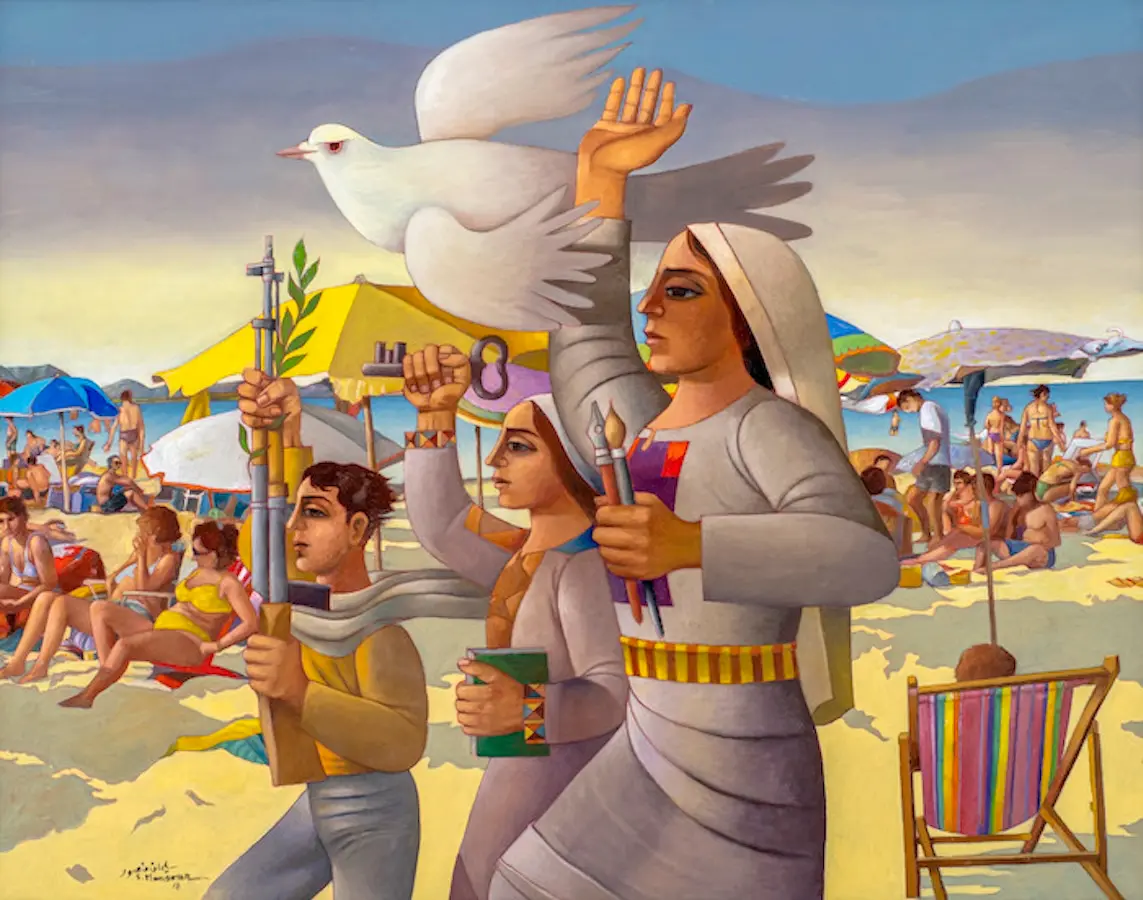 Sliman Mansour, The Sea is Mine (2016)